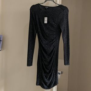 Express black glittery dress